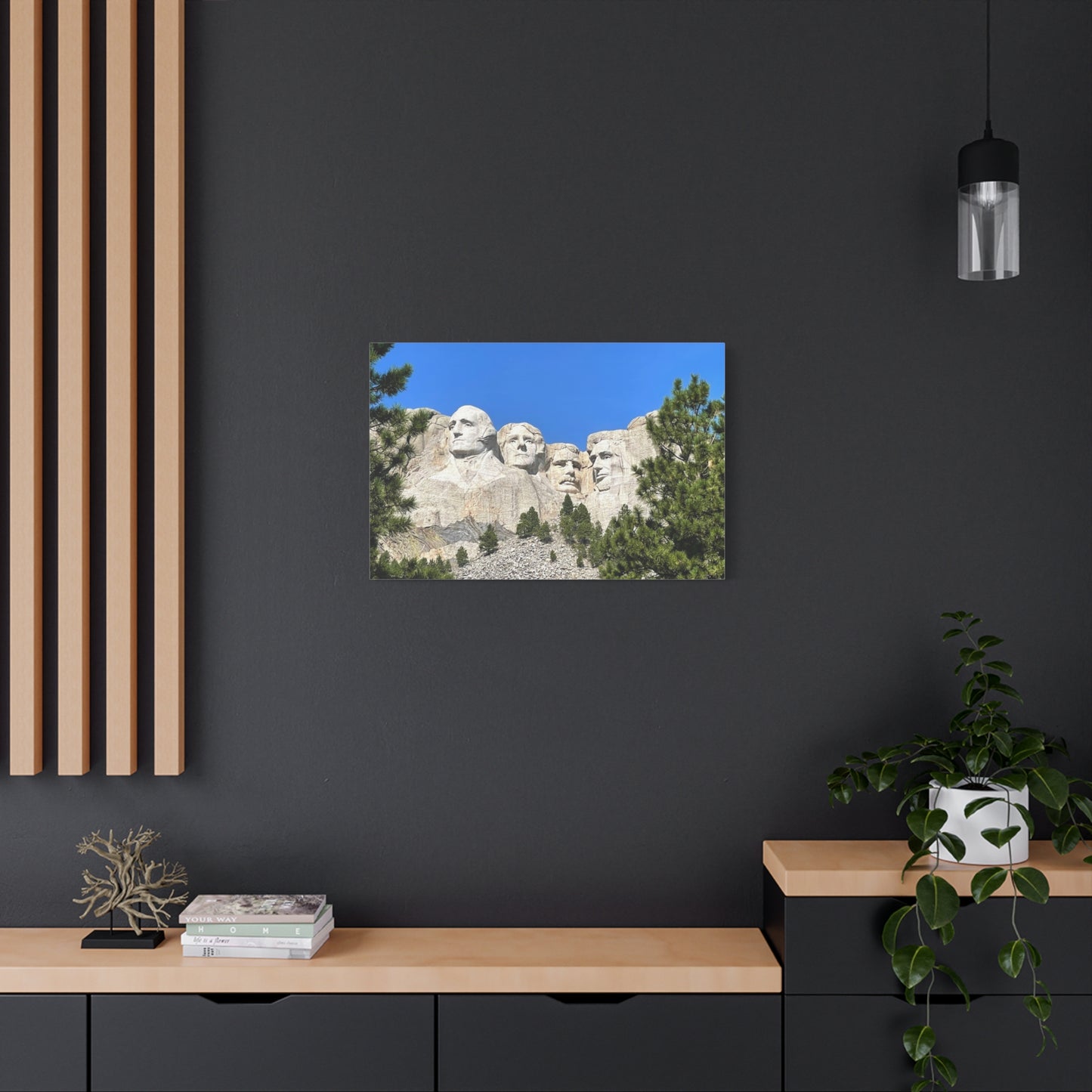 Rustic Mount Rushmore Canvas Art - Stretched Wall Decor