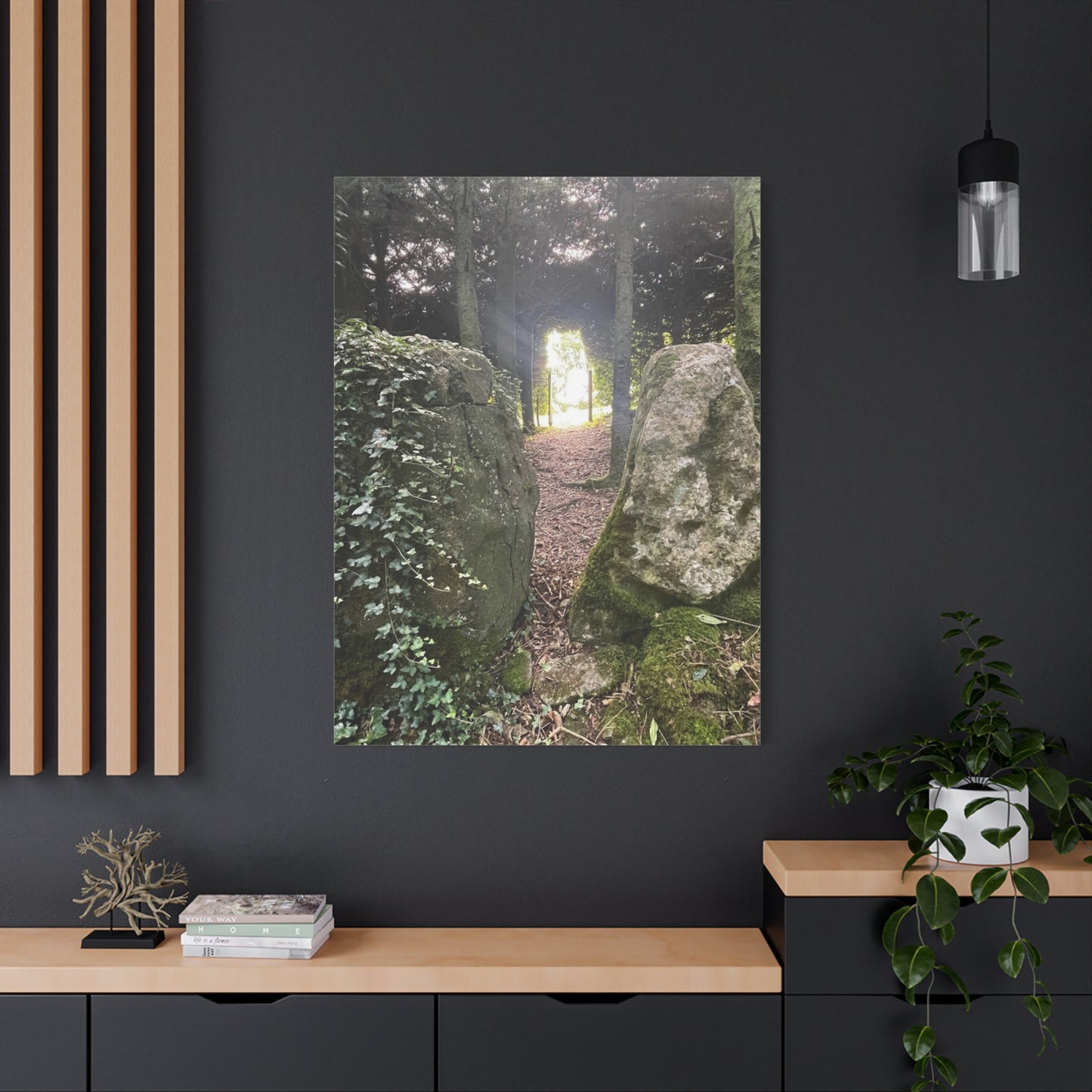 Serene Nature Wall Art Canvas – Tranquil Forest Scene for Home Decor