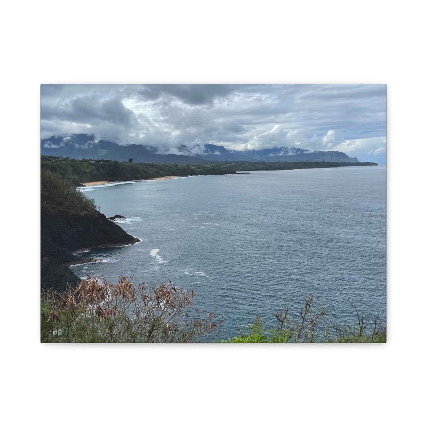 Coastal Landscape Canvas Wall Art - Tranquil Ocean View