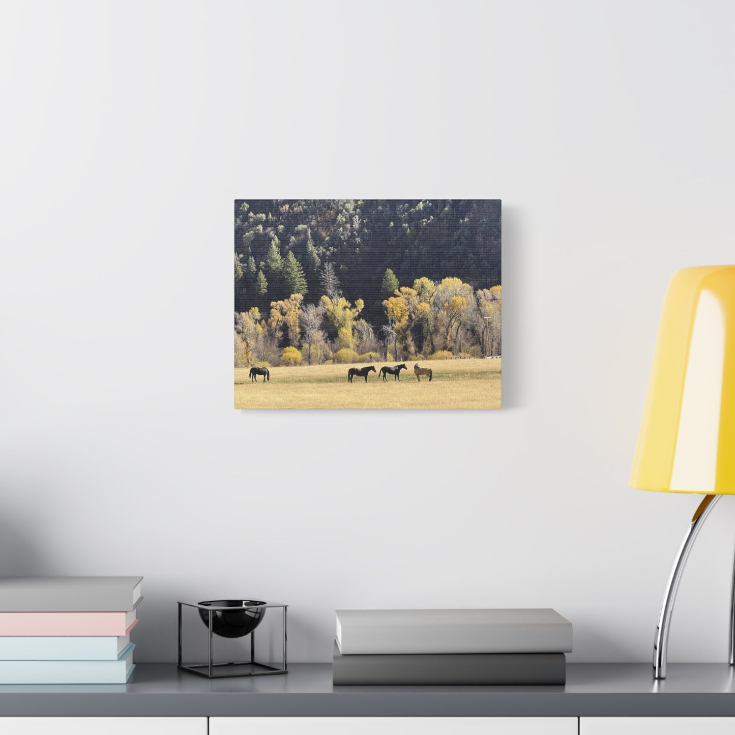 Scenic Horse Canvas Print - Rustic Wall Art for Nature Lovers