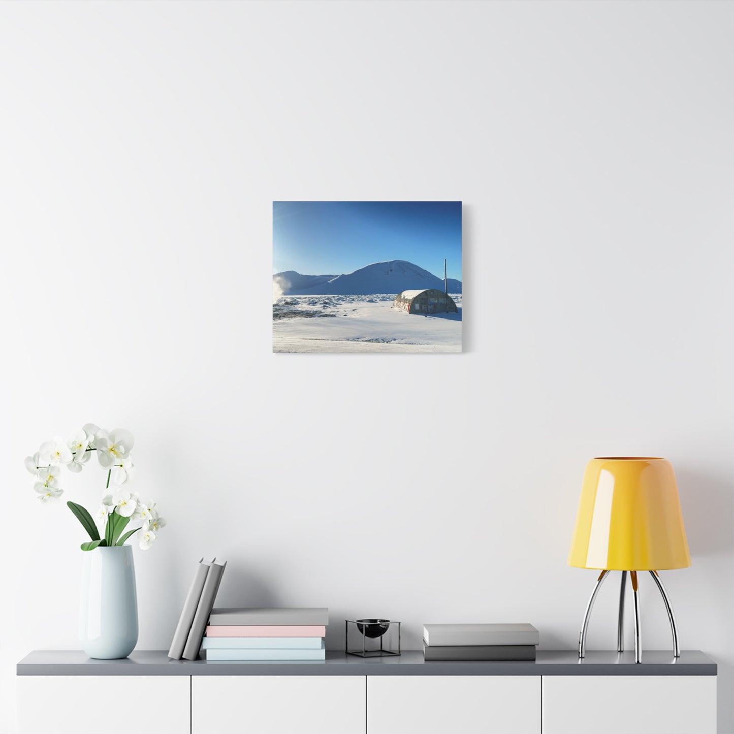 Snow-Covered Landscape Canvas Art - Stretched Matte Print