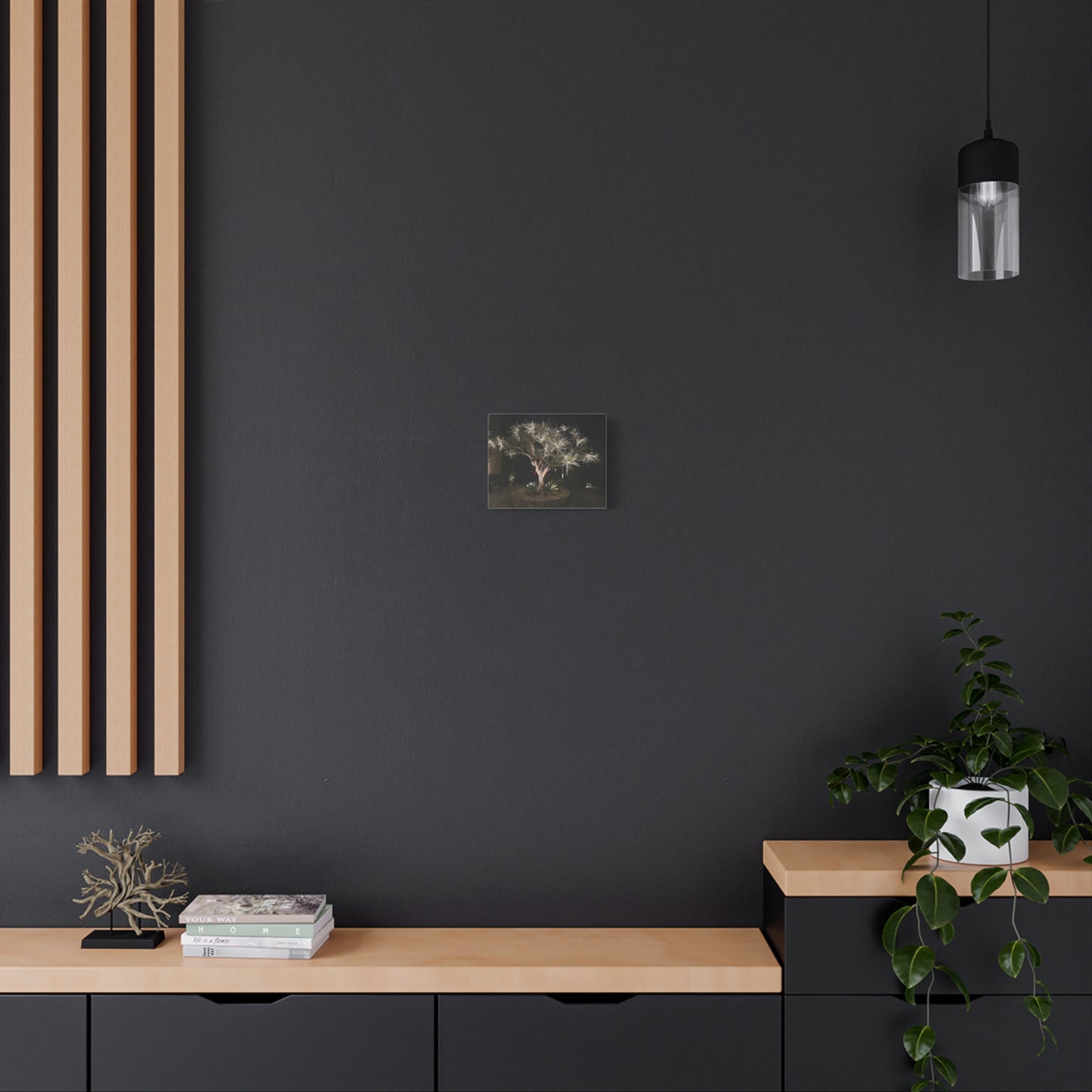 Holiday Canvas Art: Illuminated Tree Wall Decor