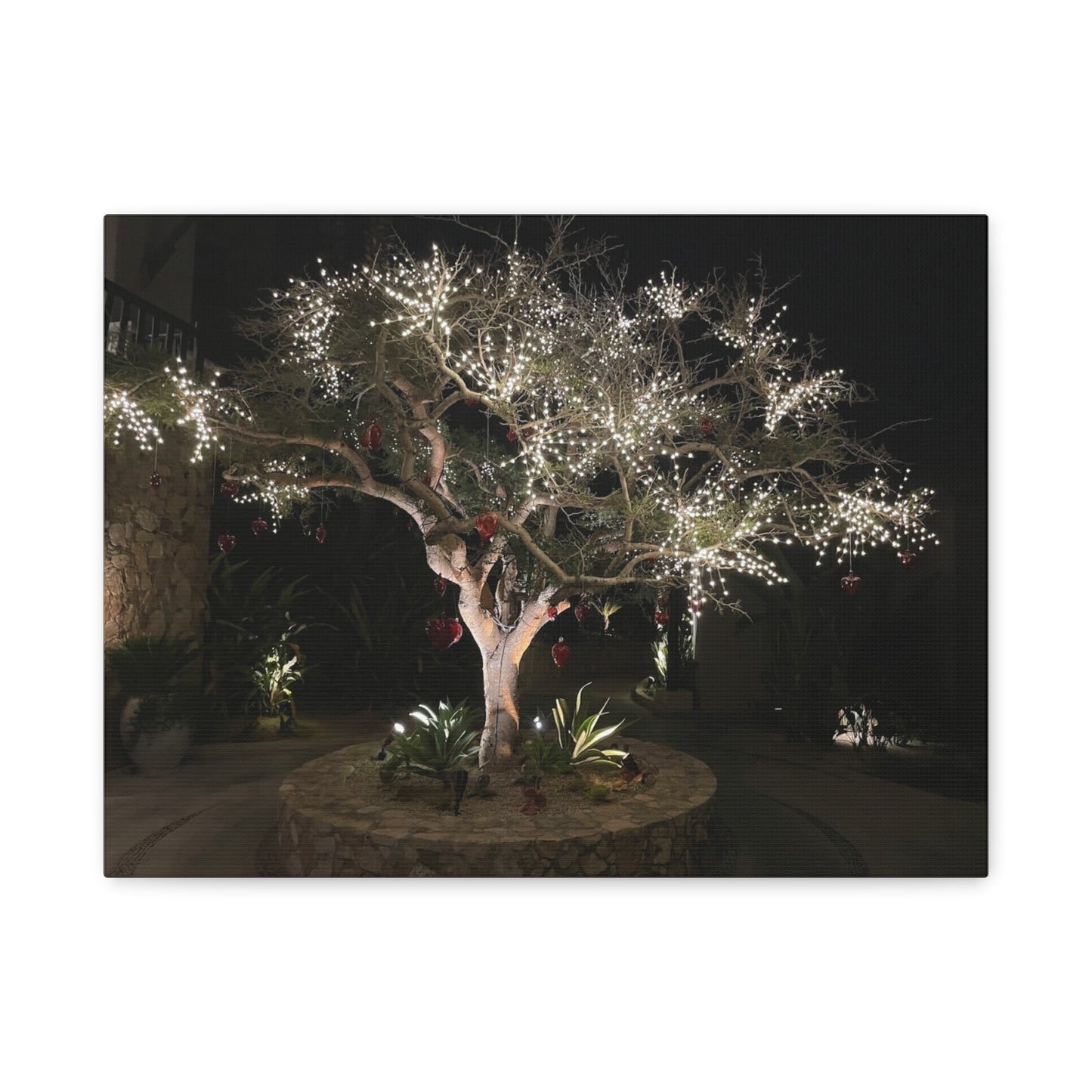 Holiday Canvas Art: Illuminated Tree Wall Decor