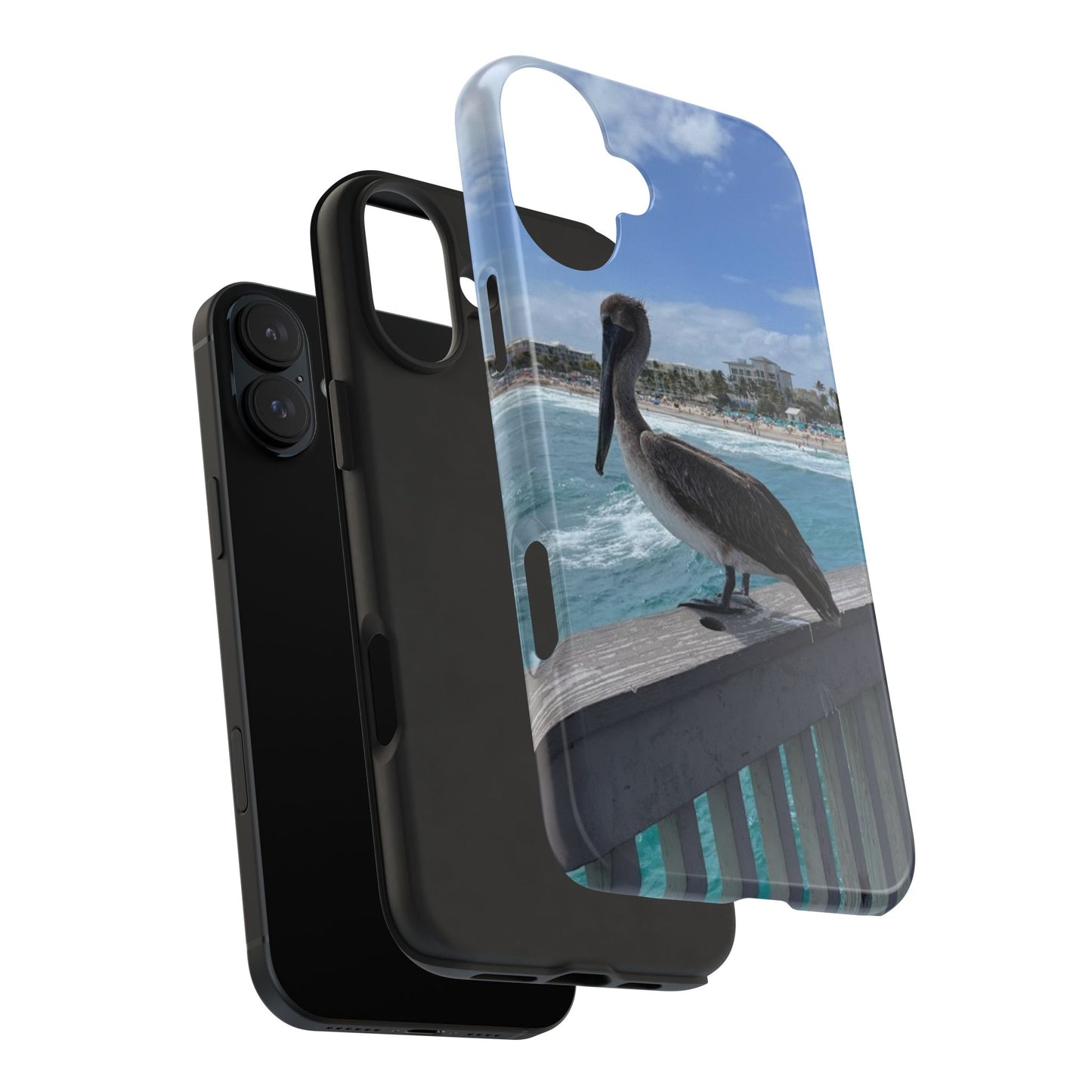 Coastal Pelican Tough Phone Cases - Durable Protection with Ocean Vibe
