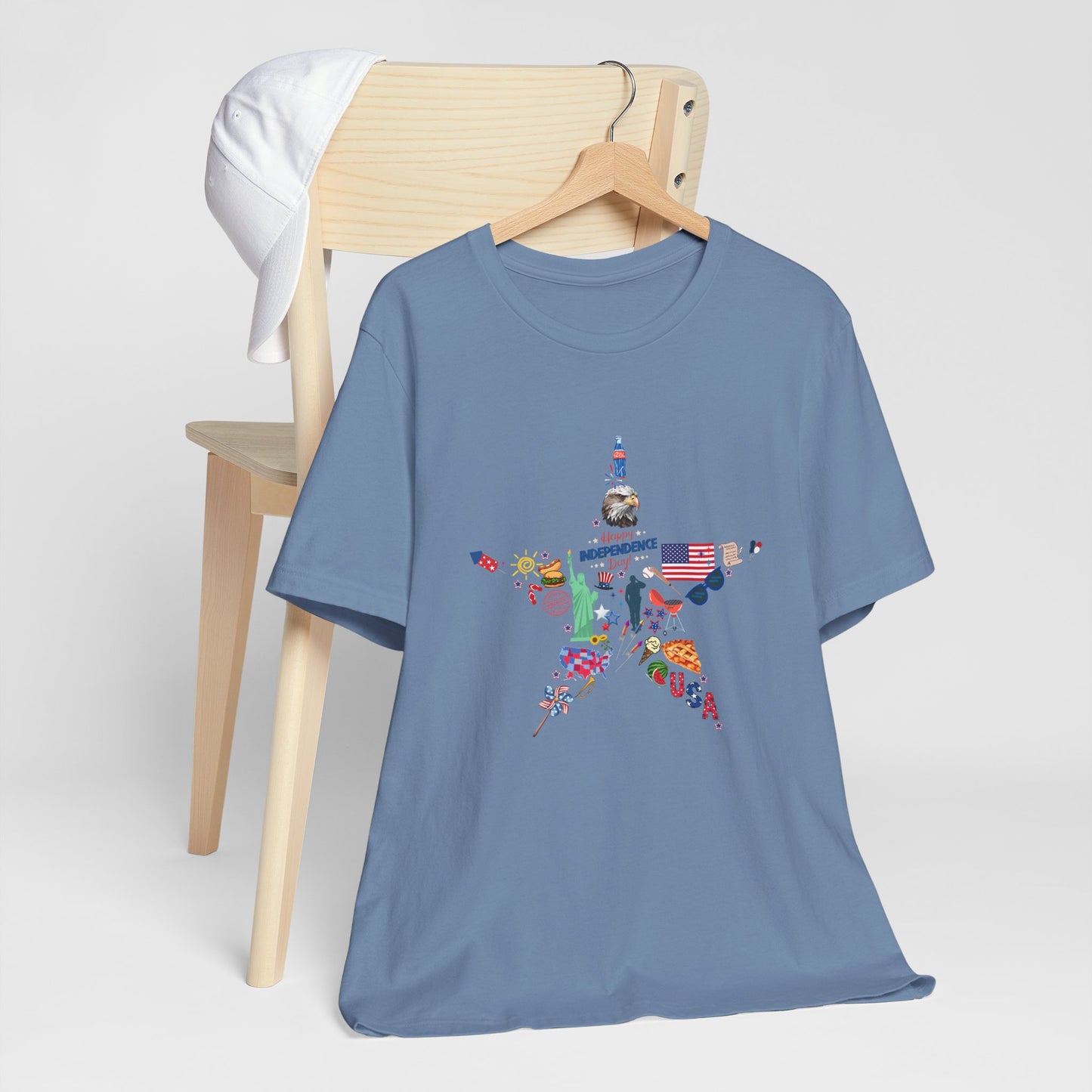 Independence Day Unisex Graphic Tee - Star Design for Celebrations