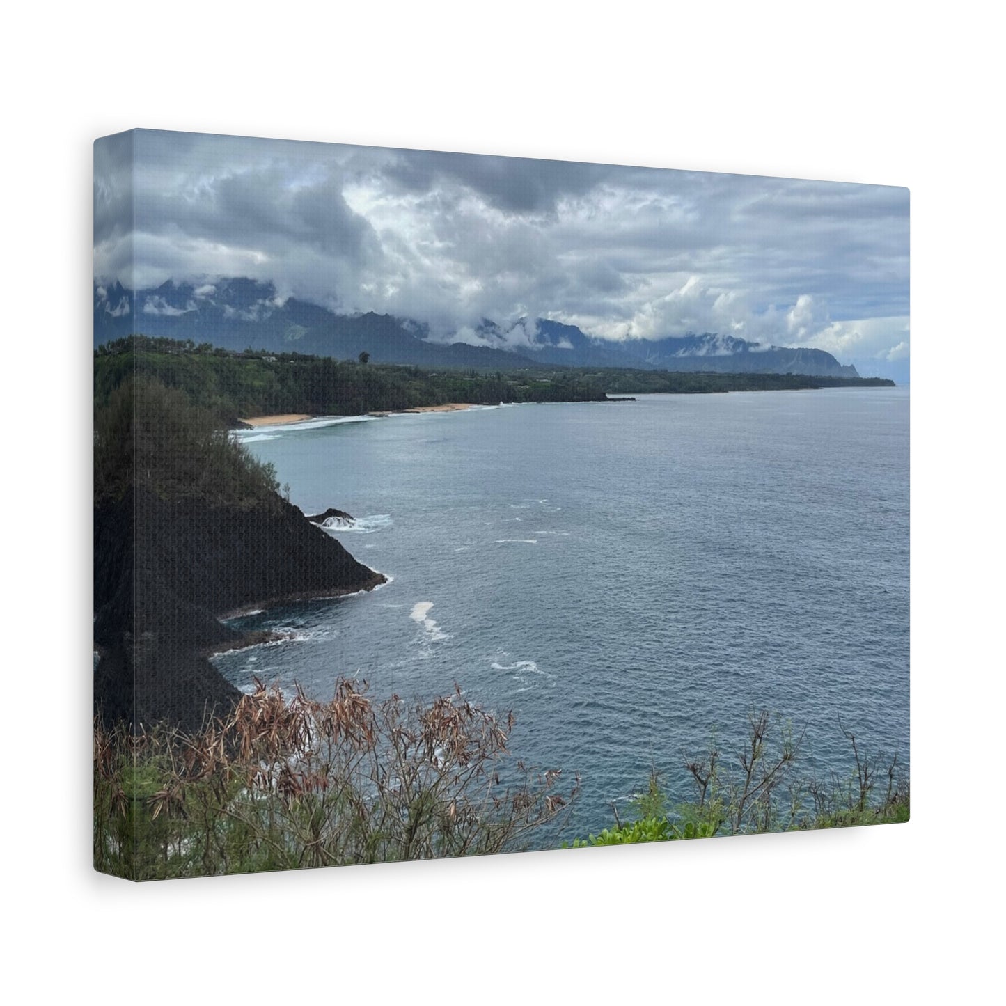 Coastal Landscape Canvas Wall Art - Tranquil Ocean View