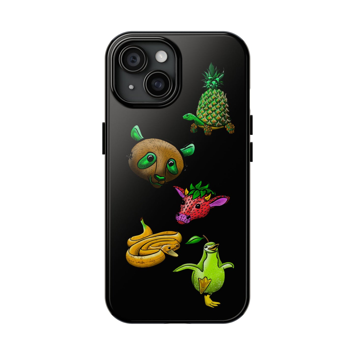 Colorful Animal Design Tough Phone Case - Unique Protection for Wildlife Lovers