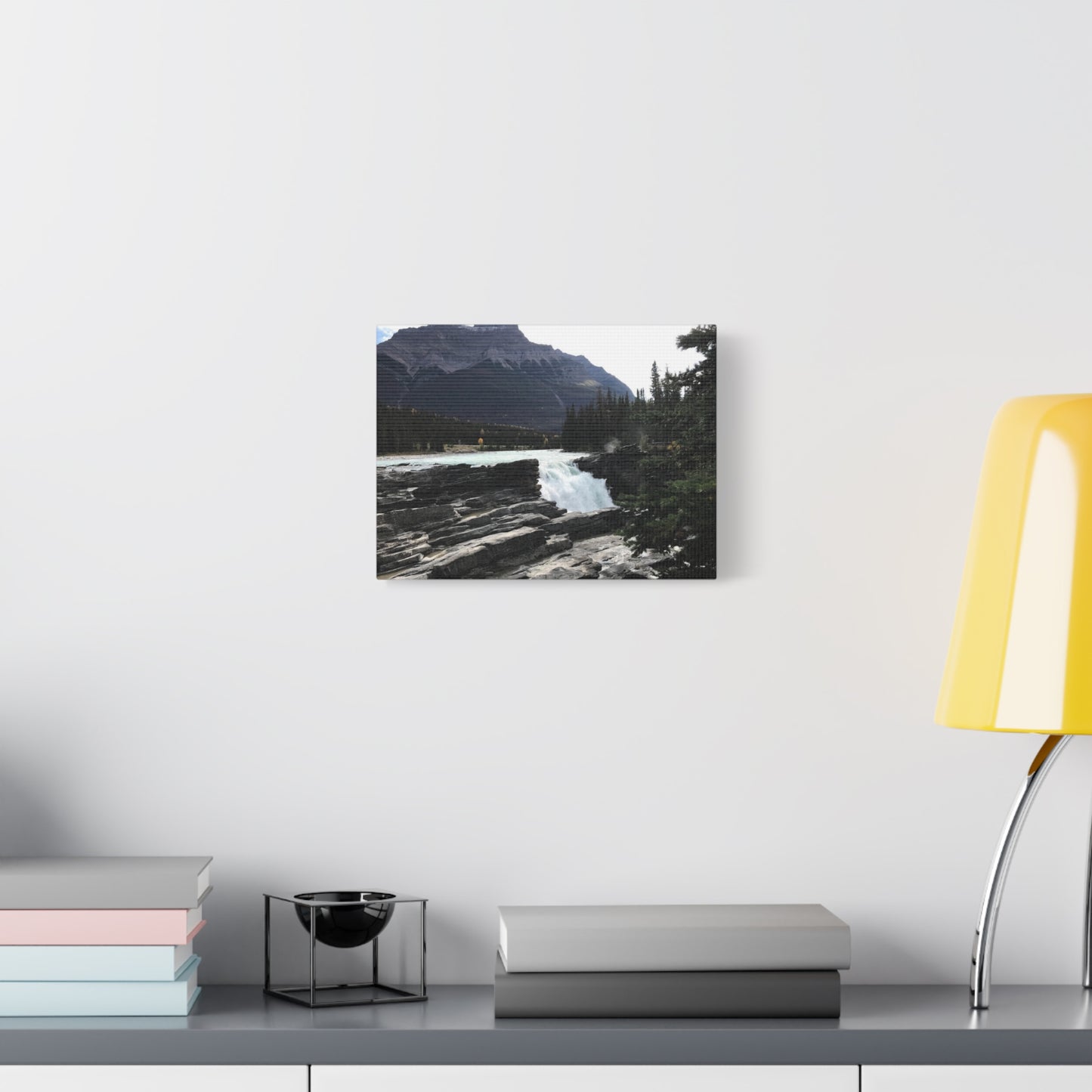 Mountain Waterfall Canvas Art - Stretched Wall Decor for Nature Lovers