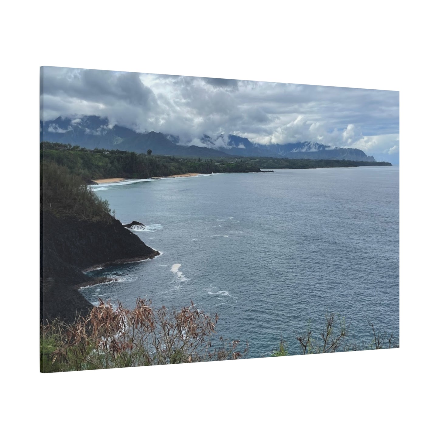 Coastal Landscape Canvas Wall Art - Tranquil Ocean View