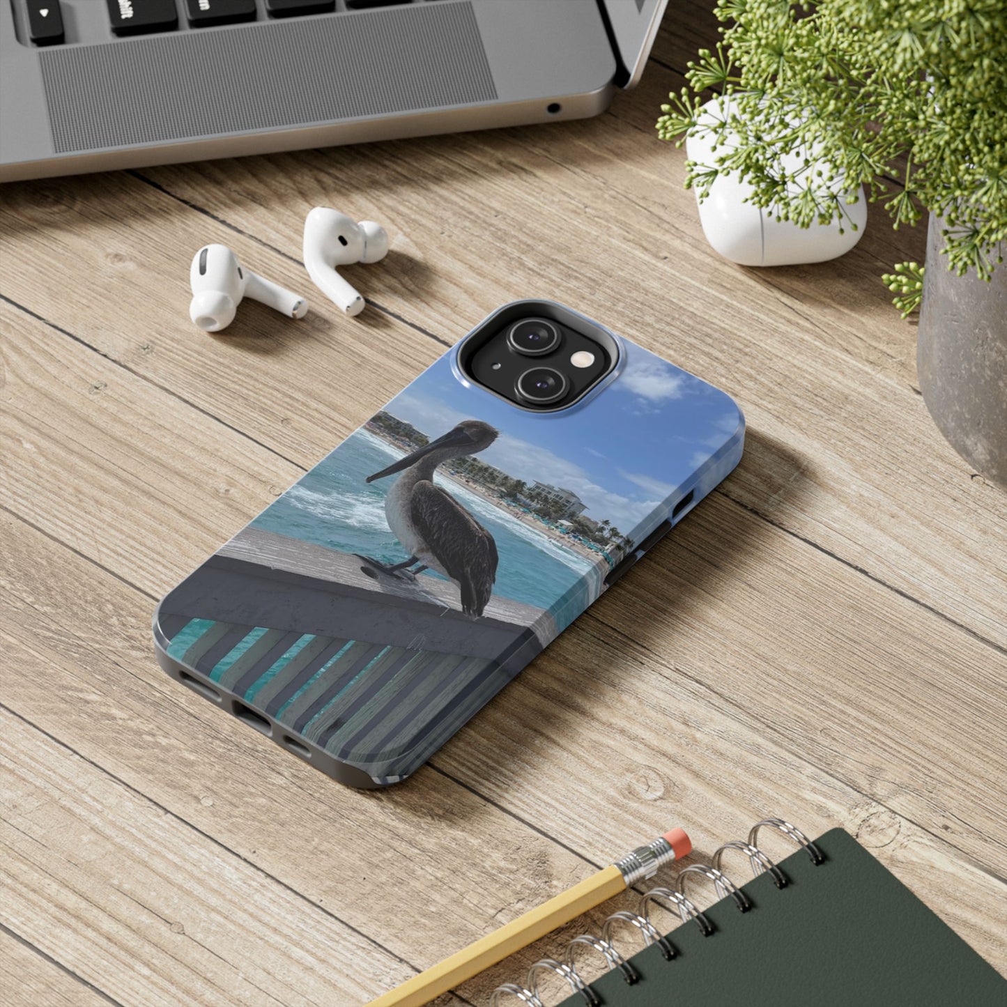 Coastal Pelican Tough Phone Cases - Durable Protection with Ocean Vibe