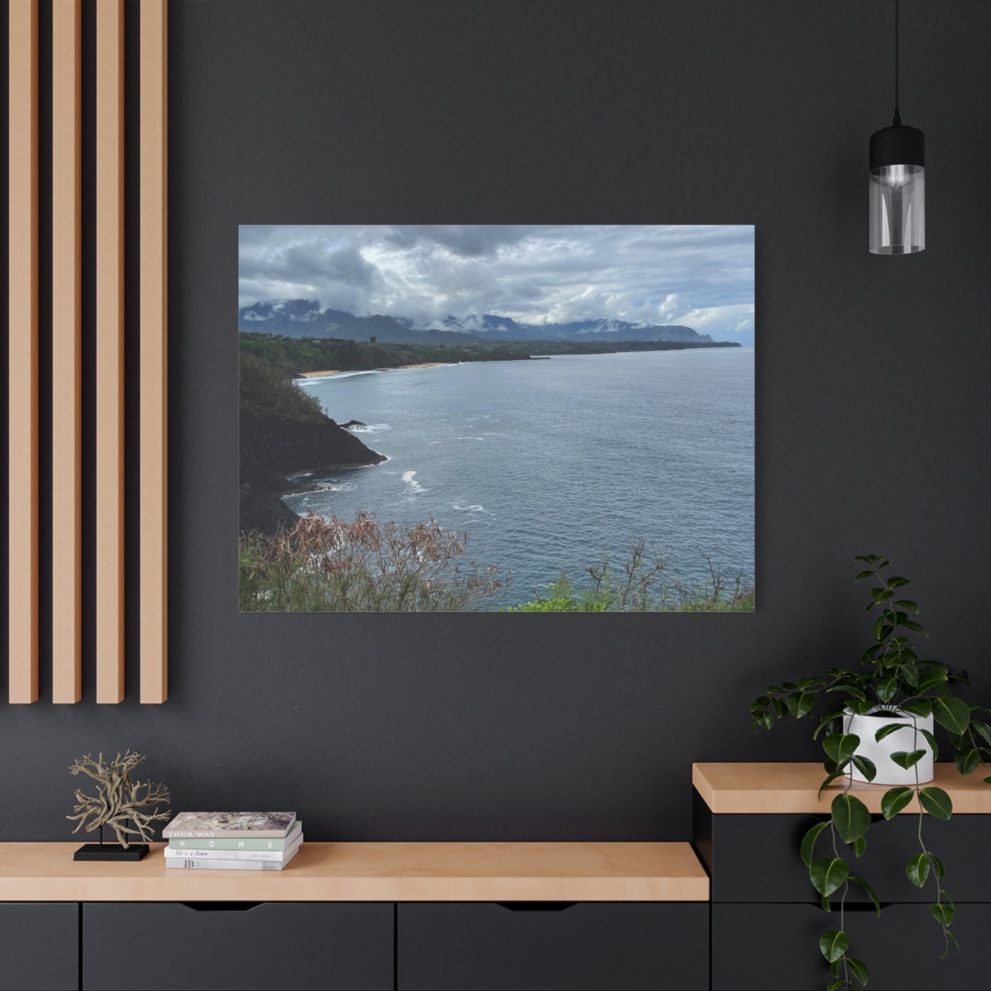 Coastal Landscape Canvas Wall Art - Tranquil Ocean View