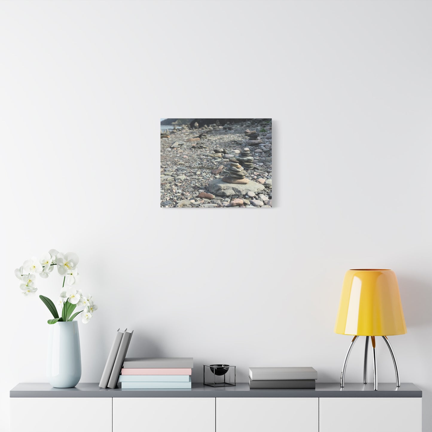Serene Rock Balancing Canvas Art - 1.25" Matte Stretched Wall Décor