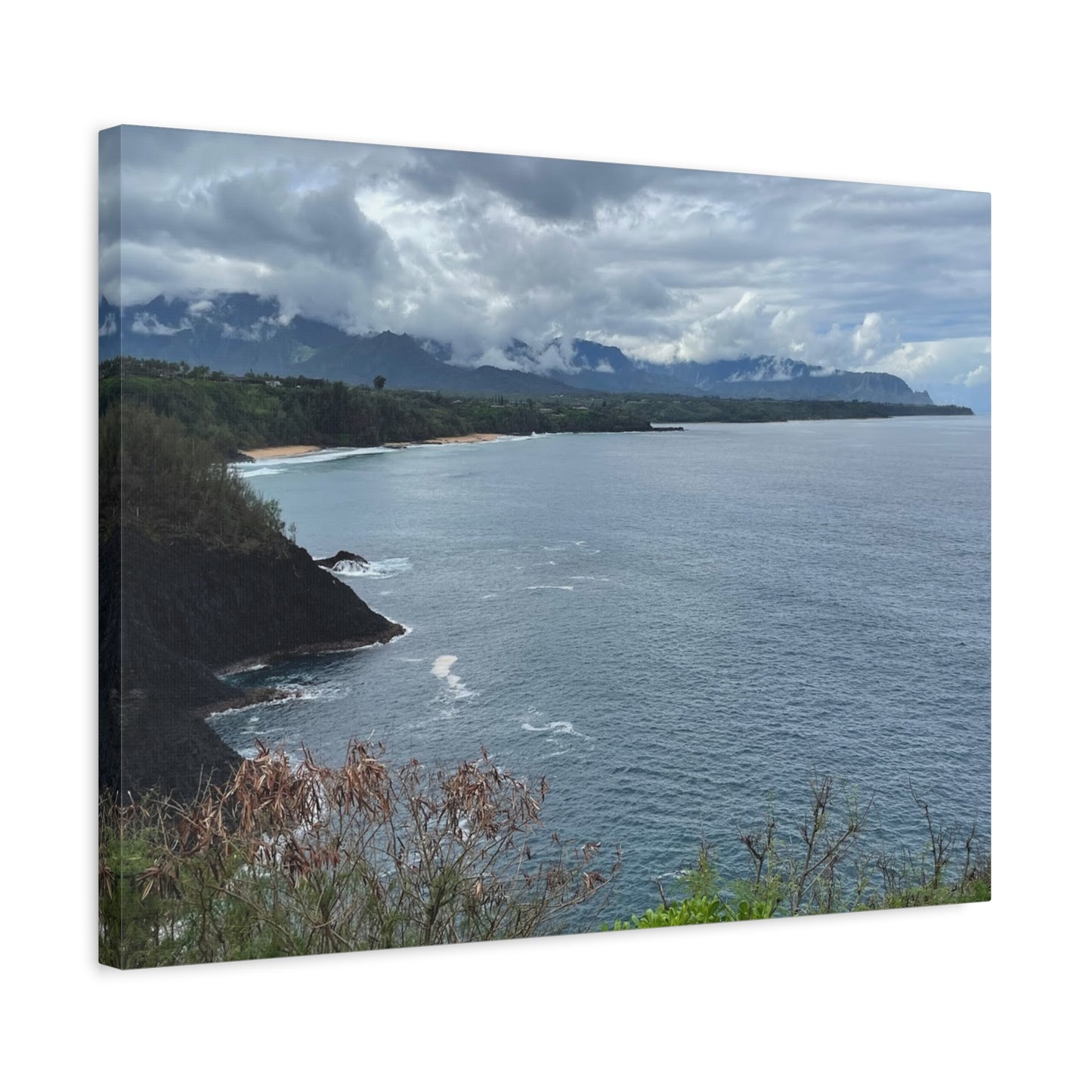 Coastal Landscape Canvas Wall Art - Tranquil Ocean View