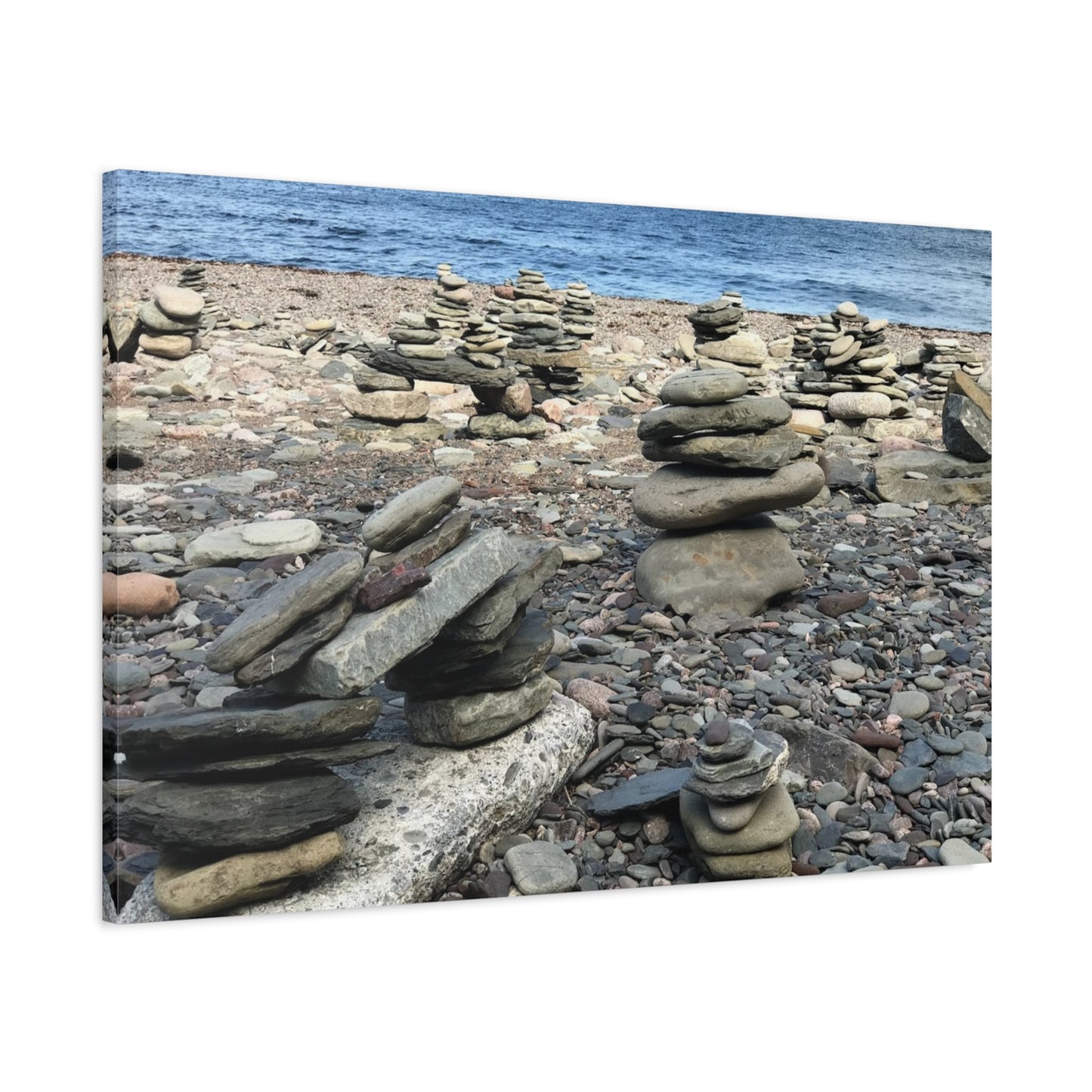 Tranquil Stone Stack Canvas Wall Art, Inspirational Home Decor, Serenity Gift, Nature Photography, Relaxing Living Room Art