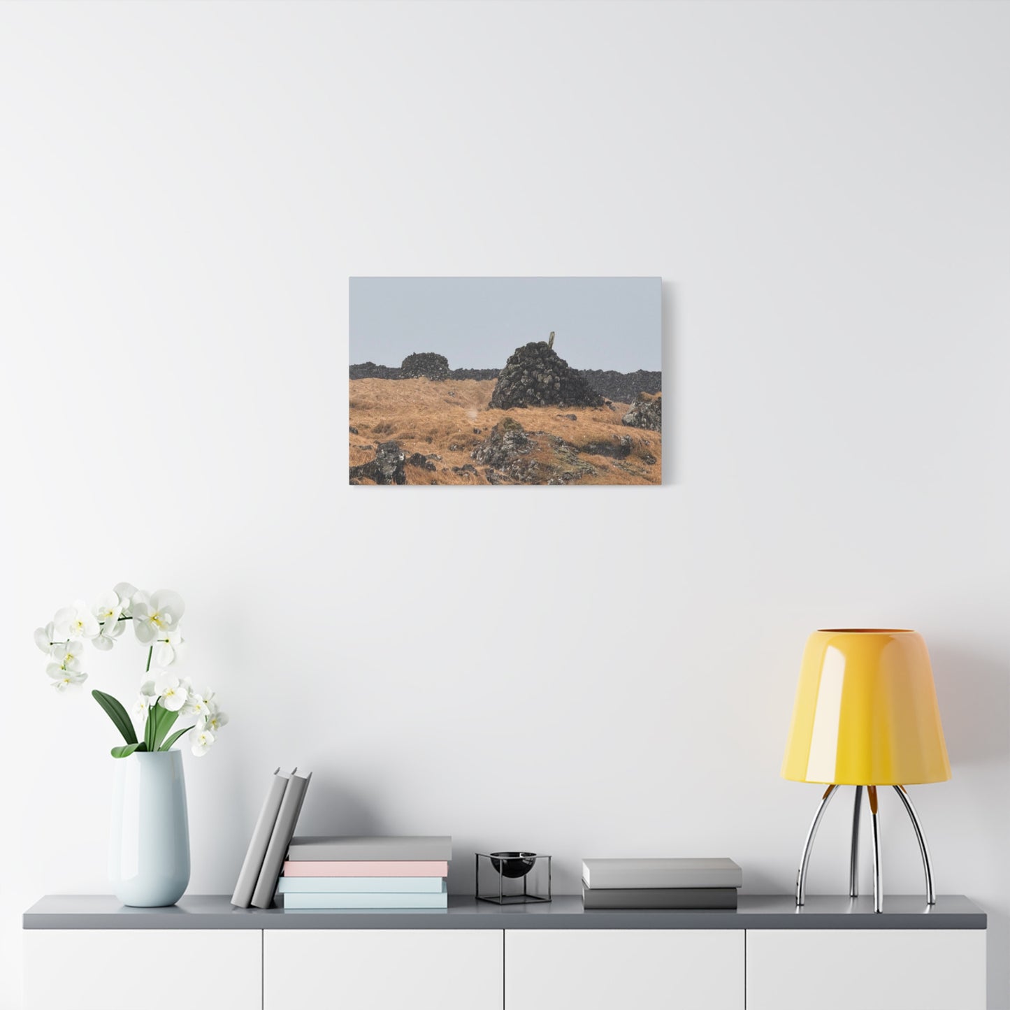 Nature-Inspired Stretched Canvas Art - Tranquil Rock Formation