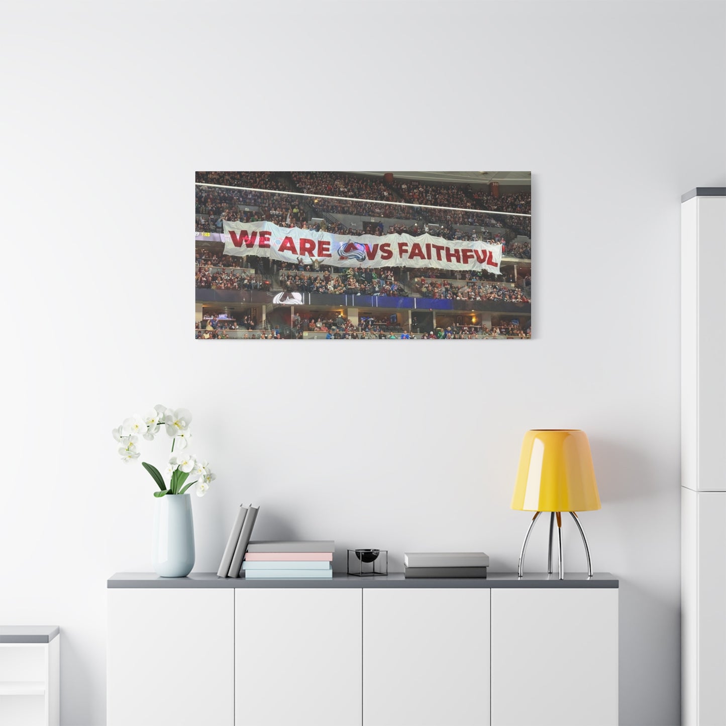 Stretched Canvas Wall Art - "We Are vs Faithful" - Colorado Avalanche - Ball Arena