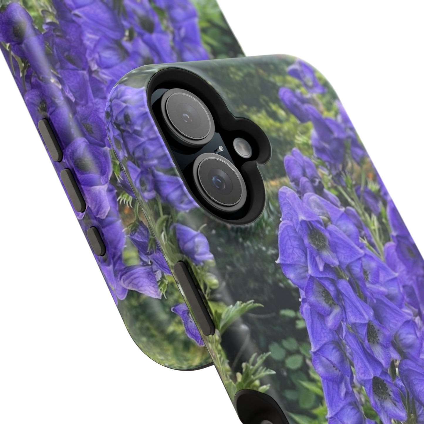 Floral Magnetic Tough Case - Vibrant Purple Flower Design for Resilience and Style