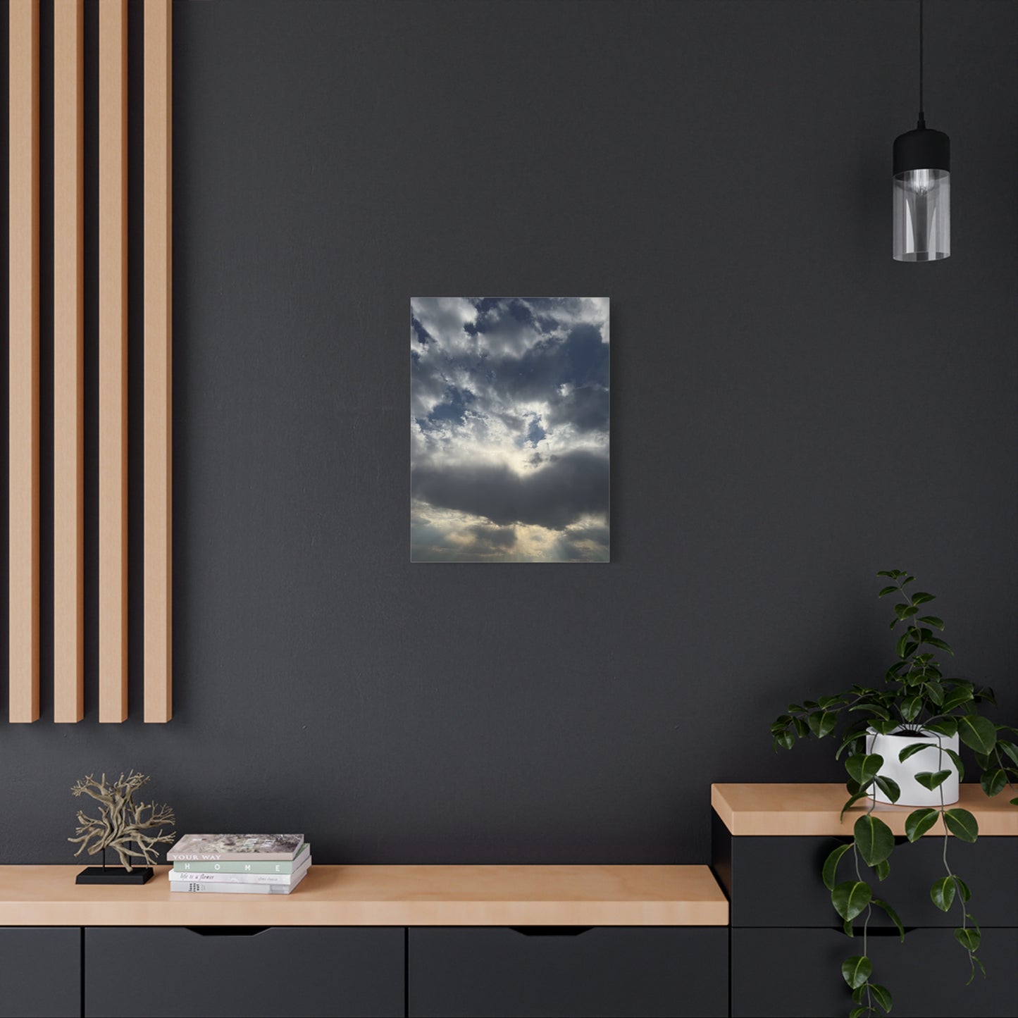 Cloudy Sky Canvas Art - Stretched Matte Wall Decor