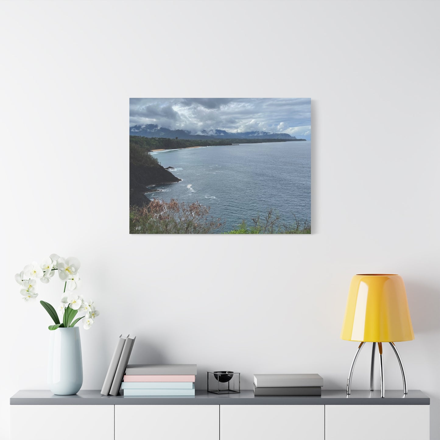 Coastal Landscape Canvas Wall Art - Tranquil Ocean View