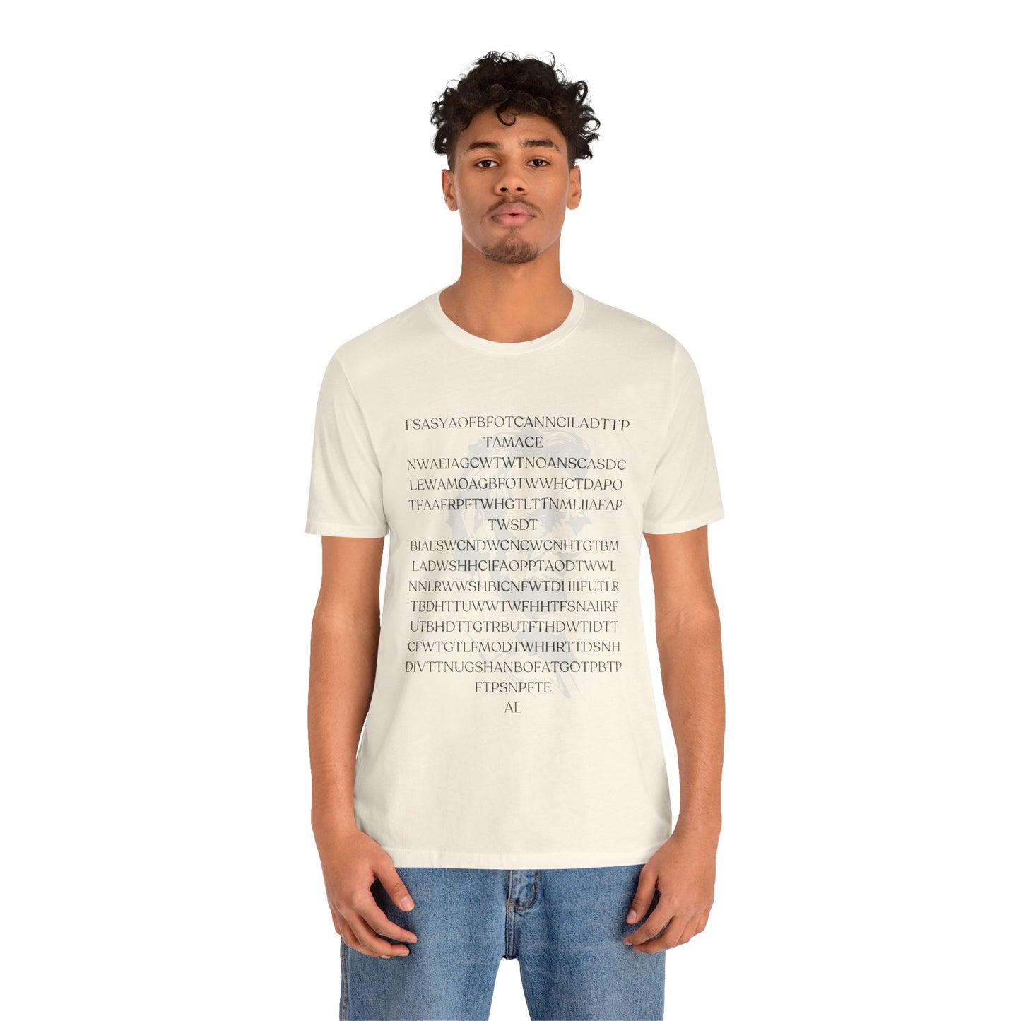 Lincoln's Gettysburg Address Unisex Jersey Short Sleeve Tee with Text Design