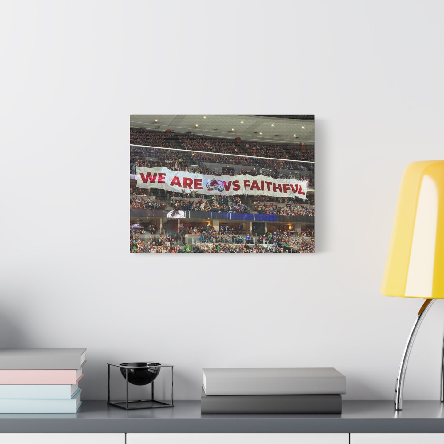 Stretched Canvas Wall Art - "We Are vs Faithful" - Colorado Avalanche - Ball Arena