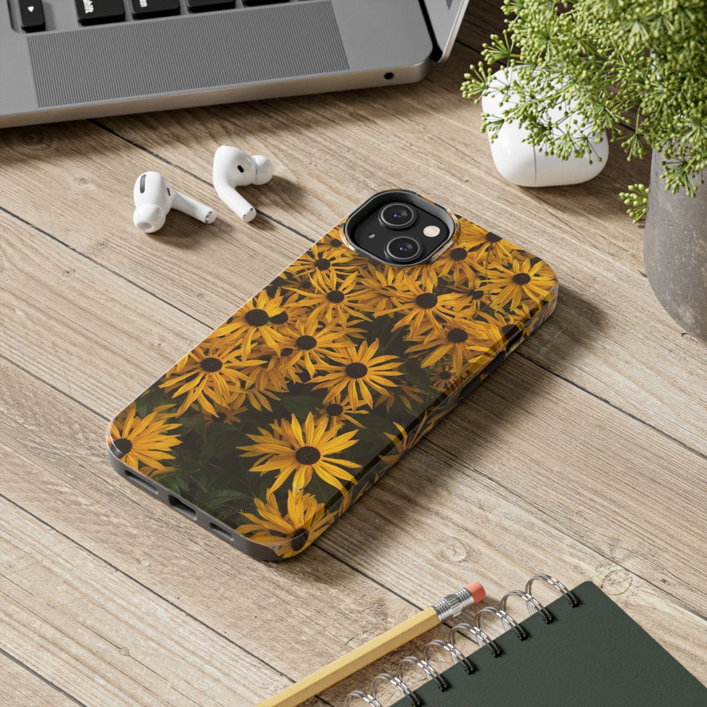 Vibrant Floral Tough Phone Case – Durable Protection with a Sunny Yellow Flower Design