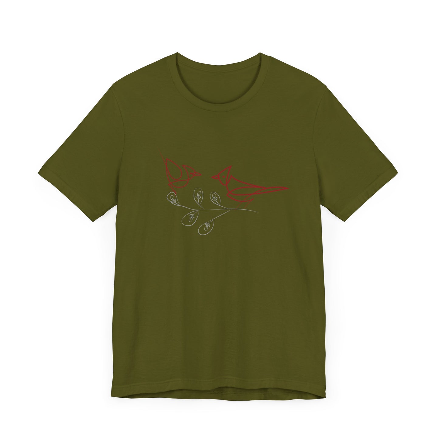 Cardinal Bird Short Sleeve Tee - Unisex Jersey T-Shirt