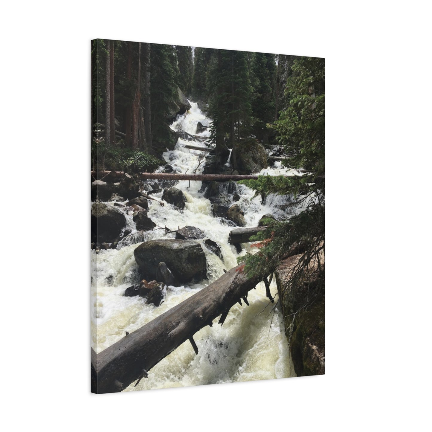 Nature Waterfall Canvas Art - Stretched Matte Wall Decor