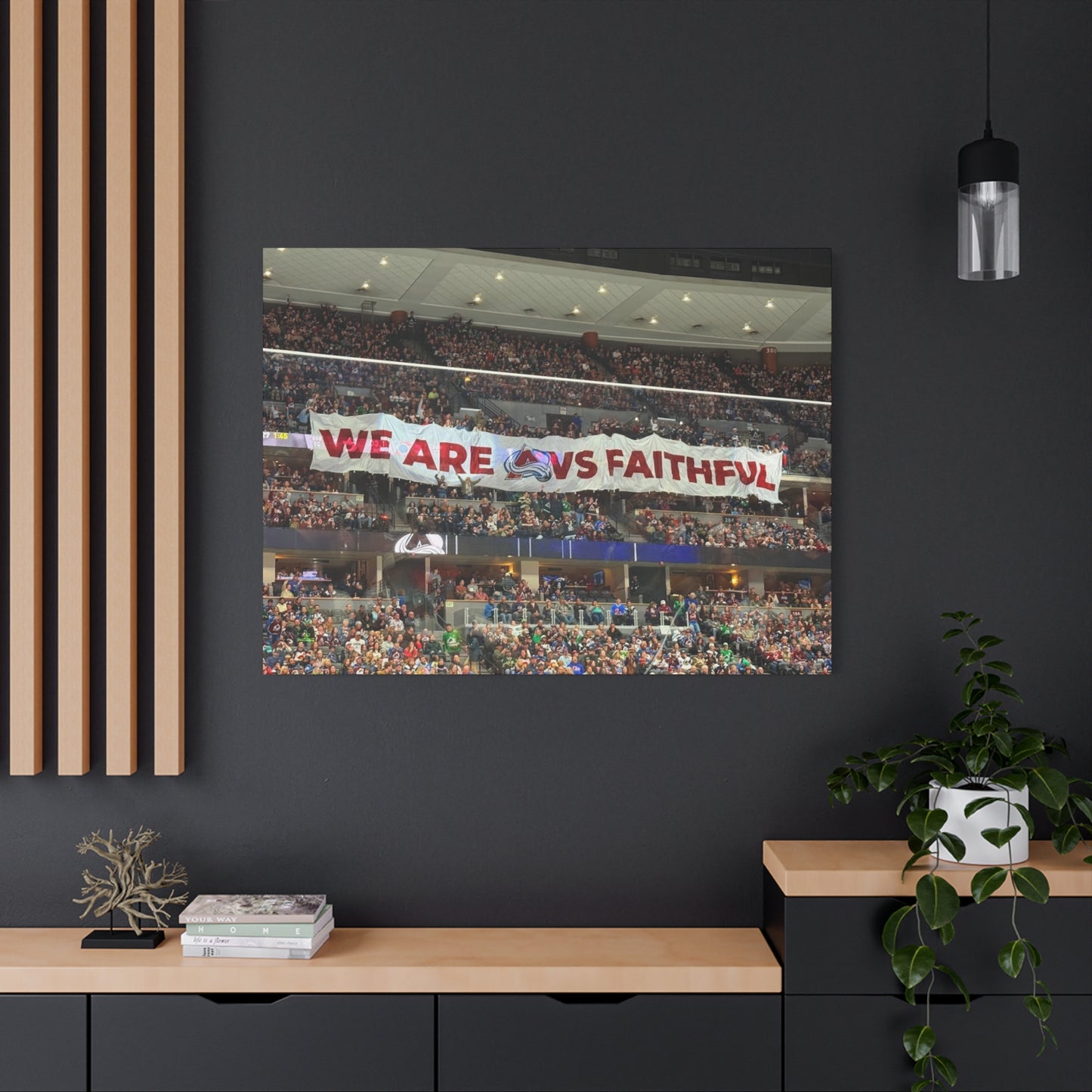 Stretched Canvas Wall Art - "We Are vs Faithful" - Colorado Avalanche - Ball Arena