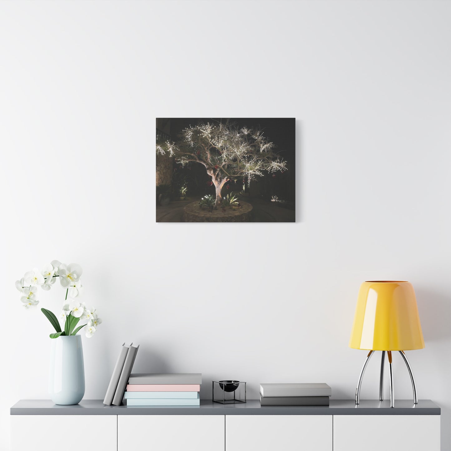 Holiday Canvas Art: Illuminated Tree Wall Decor