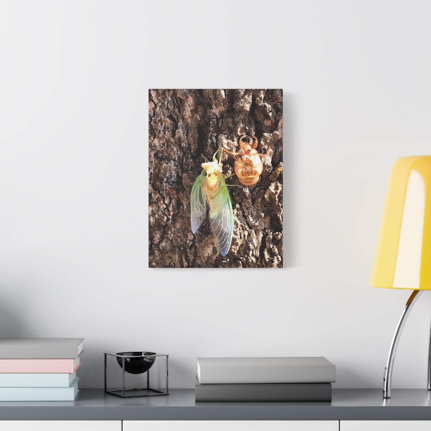 Nature-Inspired Wall Art: Cicada Lifecycle Canvas Print