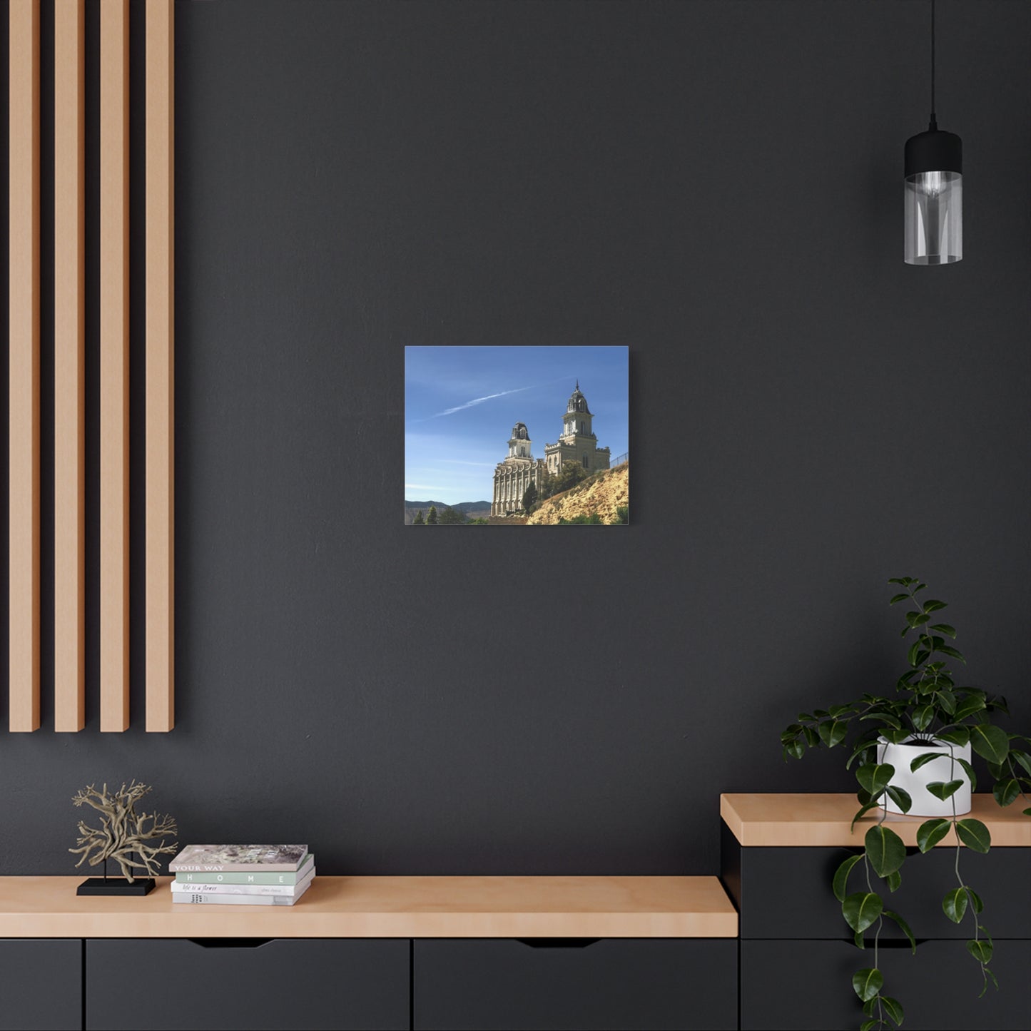 Stretched Matte Canvas Print of Historic Architecture Manti Temple LDS