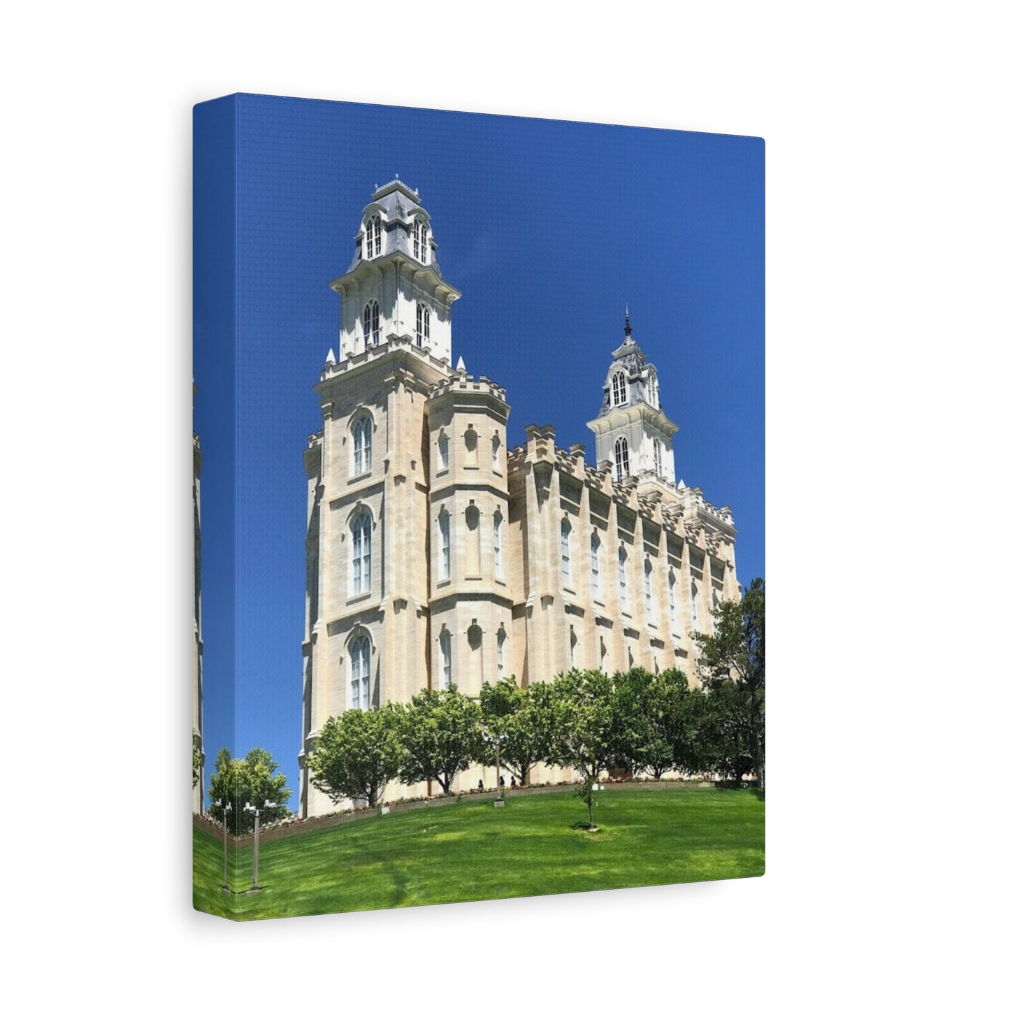 Matte Canvas Wall Art - Beautiful Architectural Print for Home Décor Manti Temple LDS