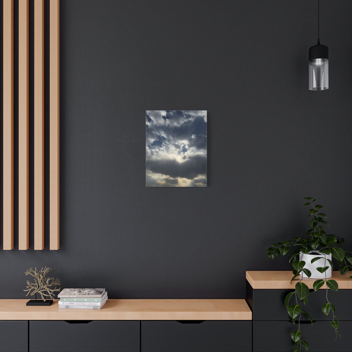 Cloudy Sky Canvas Art - Stretched Matte Wall Decor