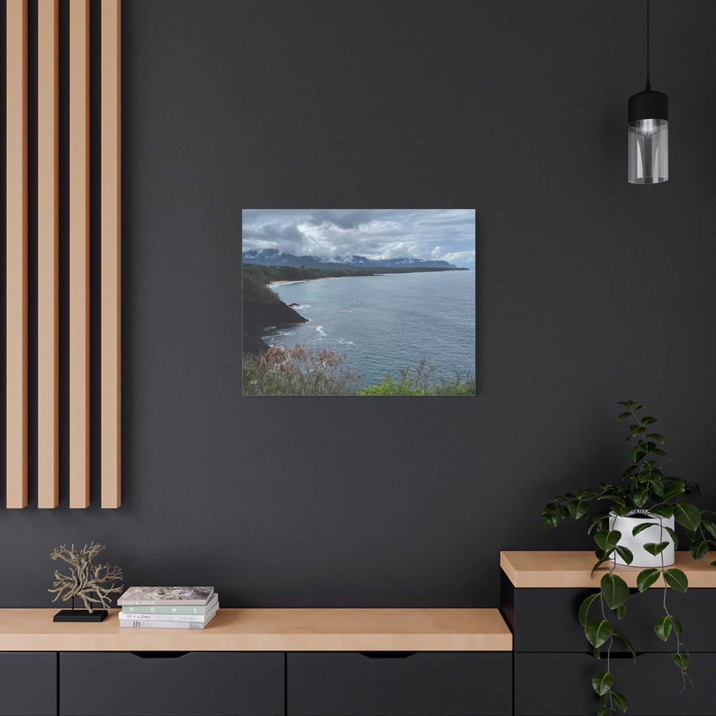 Coastal Landscape Canvas Wall Art - Tranquil Ocean View