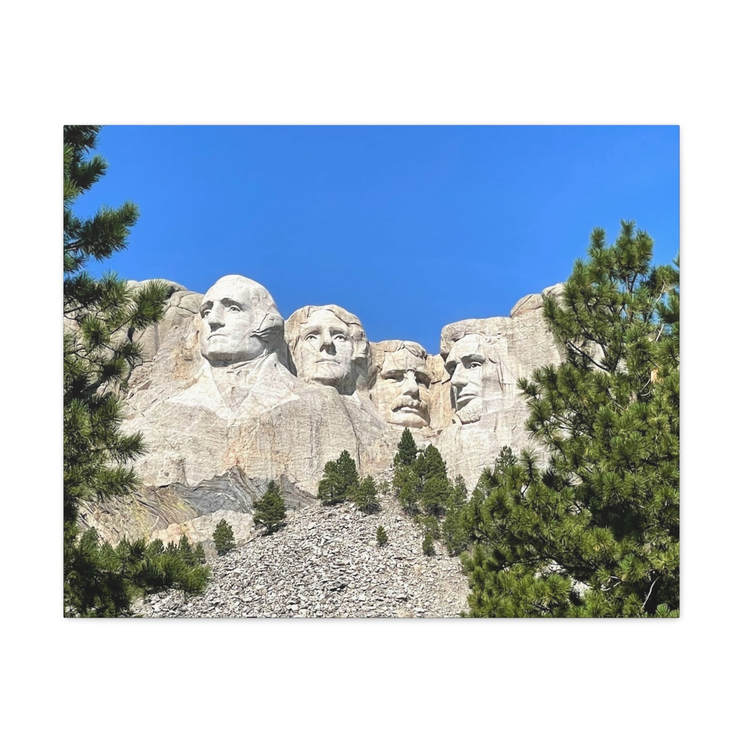 Rustic Mount Rushmore Canvas Art - Stretched Wall Decor