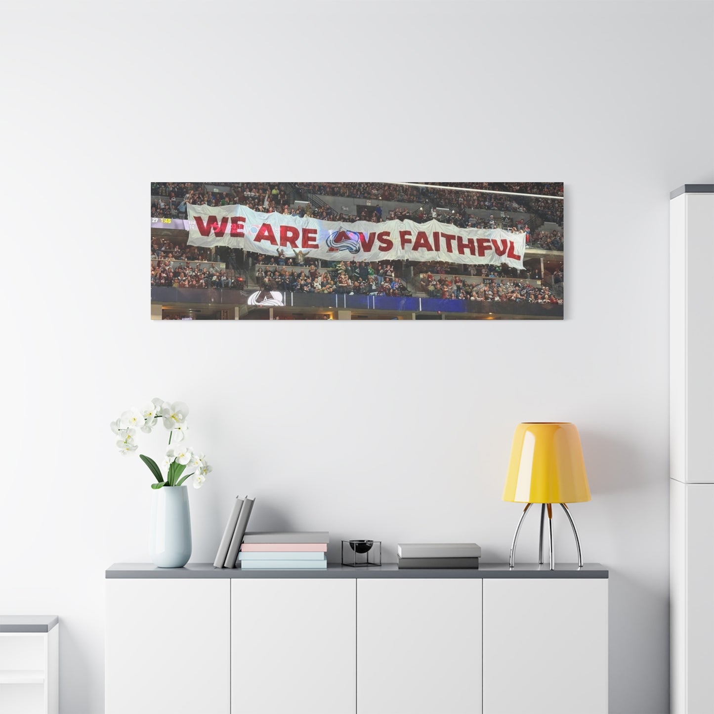 Stretched Canvas Wall Art - "We Are vs Faithful" - Colorado Avalanche - Ball Arena