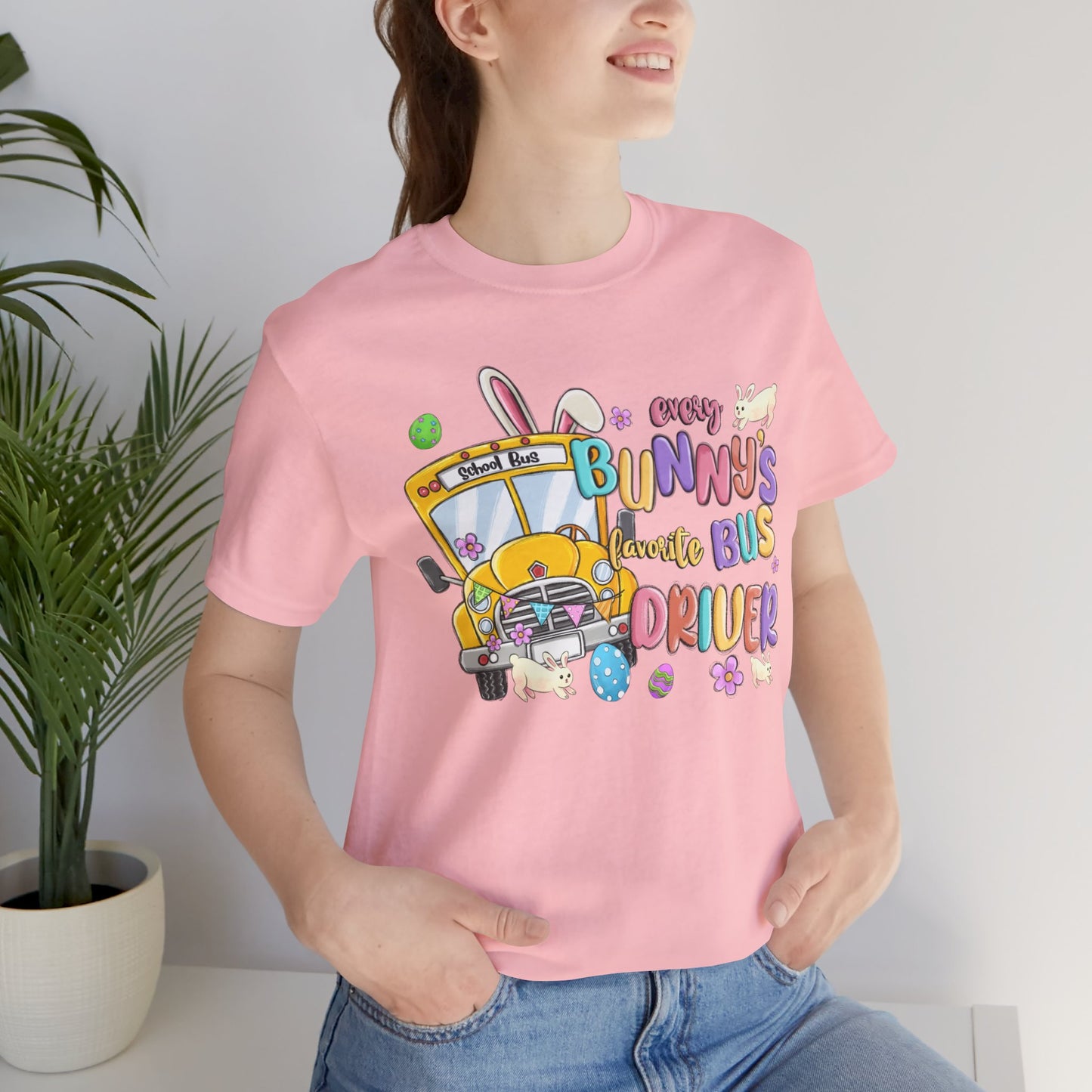 Every Bunny's Favorite Bus Driver Unisex Tee - Fun Easter T-Shirt for Kids and Adults